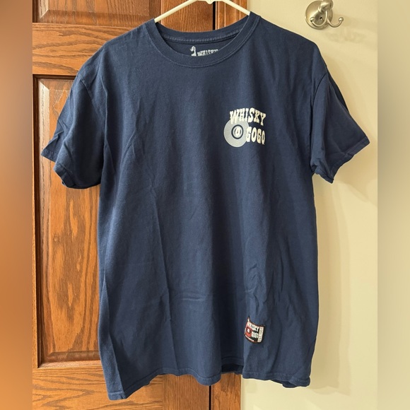 NEW UNISEX LARGE Navy Whisky A Go Go T-Shirt HOLLYWOOD CA - Picture 2 of 5